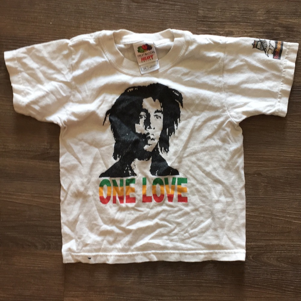 Kids bob Marley Tee size 2/4